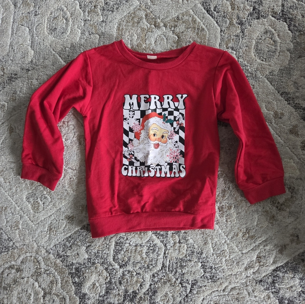 Red Christmas Long Sleeve Shirt Size 4T